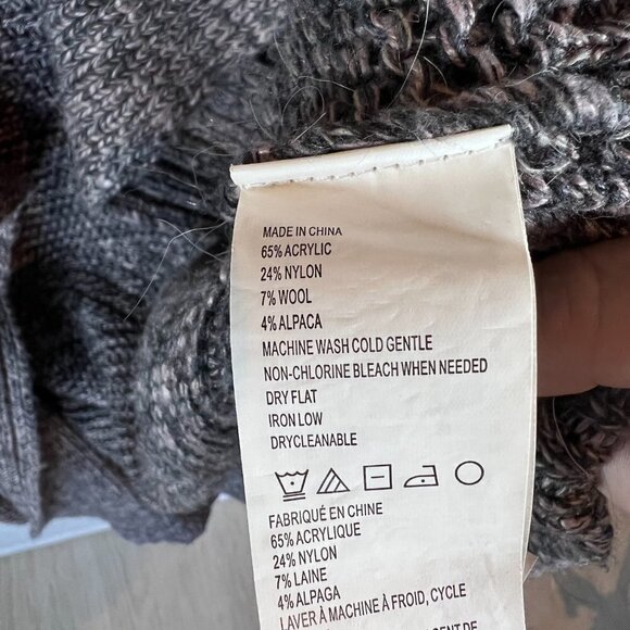 Prana Duster Cardigan Womens Size Large Magnet Grey Sukie Longline Alpaca & Wool - Picture 11 of 14